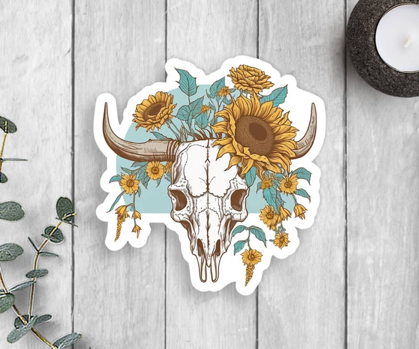 Sunflower Western Vinyl Sticker