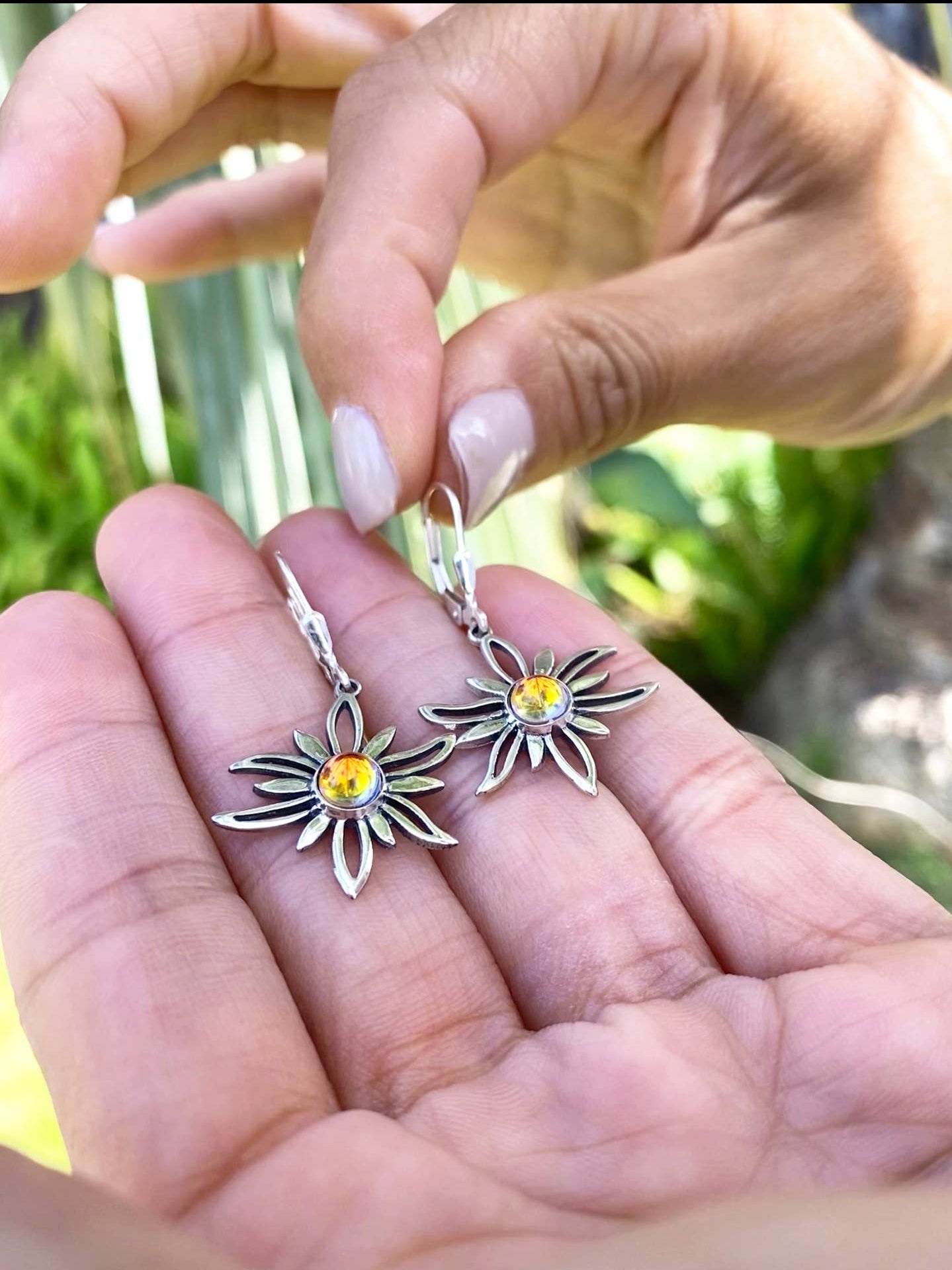 Sun Dangling Earrings